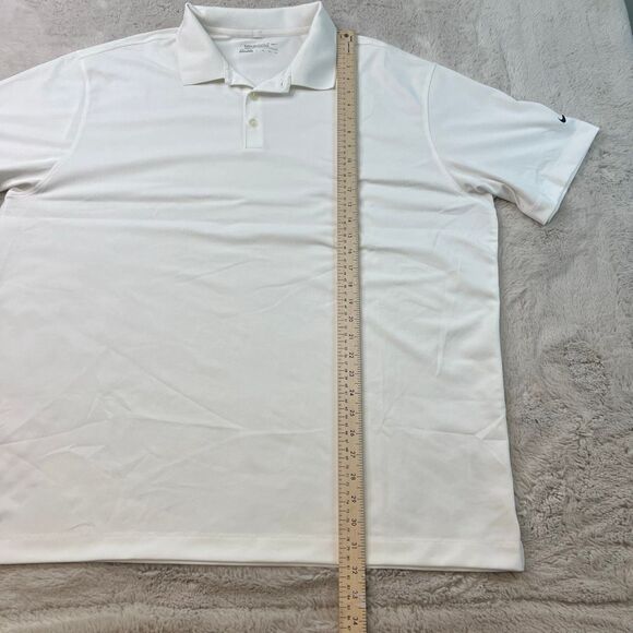 Nike Golf Dri-FIT Polo Shirt Mens XXL White Athletic Swoosh Tour Performance - Picture 6 of 8